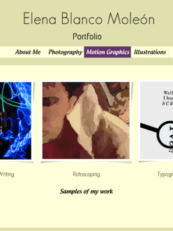Screengrab of my first online portfolio